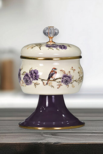 Picture of PR Home Fiorella Enamel Footed Candy Dish