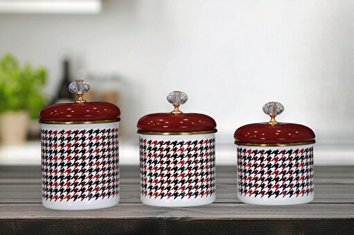 Picture of PR Home Forte Red Enamel Spice Jar Set