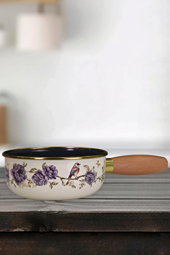 Picture of PR Home Fiorella Enamel Wooden-Handle Mini Pan