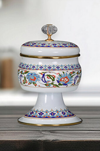 Picture of PR Home Hanzade Enamel Footed Candy Dish