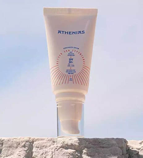 Athenias Sun Screen Cream 50Gr Leke Karşıtı Yüz Bakım Kremi | Yüksek Güneş Koruması + Derin Hücresel Leke Karşıtı Bakım + Hyaluronik Asit İle Kalıcı Nem. ürün görseli