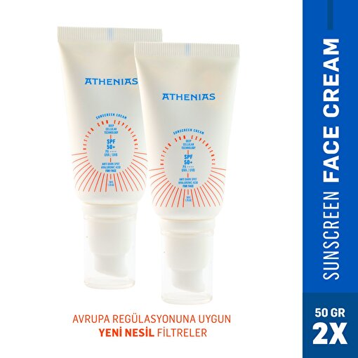 Athenias Güneş Bakım Seti Vücut güneş kremi + Yüz güneş kremi + Güneş sonrası spray . ürün görseli