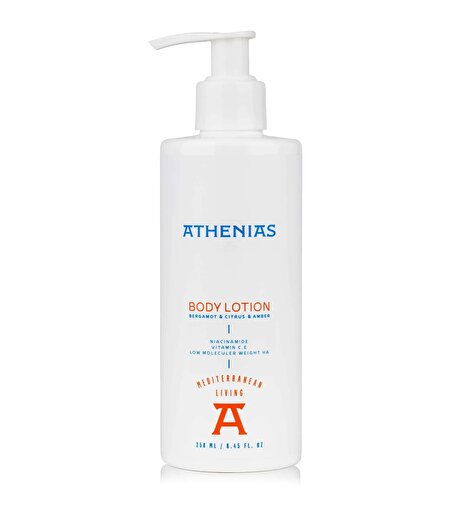 Athenias Body Lotion 250 ML Niacinamide, E Ve C Vitamini İçeren Vücut Losyonu | Uzun Süre Nem + Cilt Tonu Eşitleyici. ürün görseli