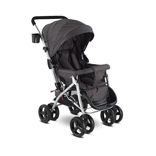 Babyhope 604 Çift Yönlü Bebek Arabası Siyah. ürün görseli