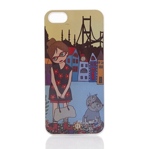 Biggdesign Çiçekli Kız iPhone 5/5S Telefon Kapağı. ürün görseli