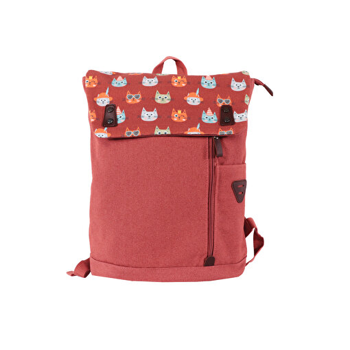 Biggdesign Cats Vintage Kadın Laptop Uyumlu Okul Sırt Çantası,  15inç laptop uyumlu Su Geçirmez,Pembe. ürün görseli