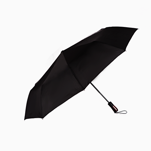Biggdesign Moods Up Premium Ahşap Saplı Siyah Otomatik Şemsiye, Rüzgara Dayanıklı, Hızlı Kuruyan. ürün görseli