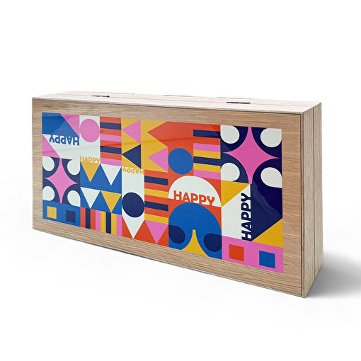 Biggdesign Happy Tavla, Çizilmez Zeminli, Mıknatıslı MDF Kasa, 2 Kat Vernik Cilalı. ürün görseli
