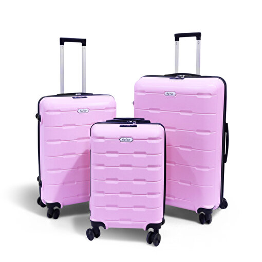 Biggdesign Moods Up 3'lü Valiz Seti, TSA Kilitli, ABS Gövde, Pembe. ürün görseli
