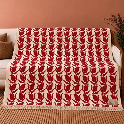 Bigghome Lalezar  Çift Kişilik Battaniye 200 x 220 cm resmi