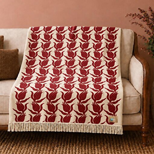 Bigghome Lalezar Tek Kişilik Battaniye 150 x 200 cm resmi
