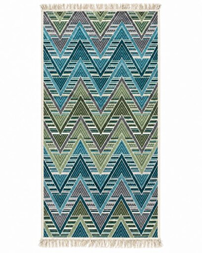 Bigghome Çift Taraflı Kilim 80*150 cm SA26OP Makinede Yıkanabilir Modern Desenli . ürün görseli