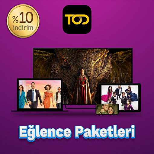 TOD Connect 12 Aylık Eğlence Paketinde Geçerli % 10 İndirim Kuponu . ürün görseli