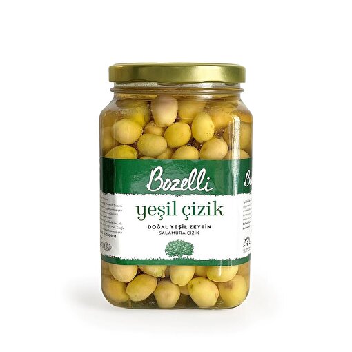Bozelli Cam Kavanozda Yeşil Çizik Zeytin 850g Süzme Ağırlık. ürün görseli