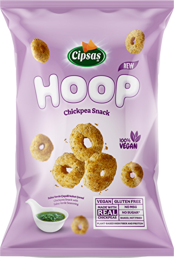 Picture of Cipsaş Hoop -Salsa Verde Flavored Hummus Chips 65 G