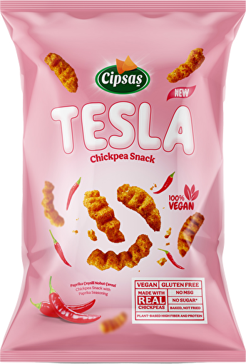 Picture of Cipsaş Tesla - Paprika Flavored Hummus Chips 65 G