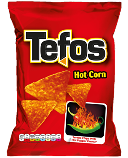 Picture of Tefos Corn Chips with Hot Corn Flavor 120 g