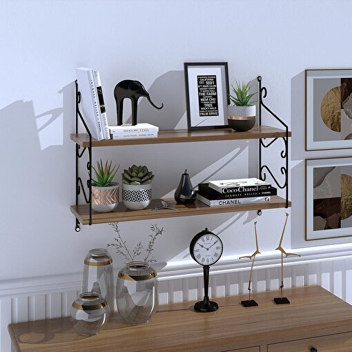 Decormet Seramoni Raf Seti 2 Raflı 200*720 Ceviz. ürün görseli