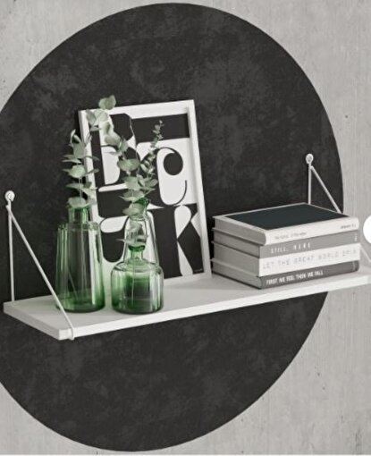 Decormet Armoni Raf Seti 1 Raflı 200*720 Metal Beyaz+Ahşap . ürün görseli