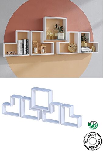 Decormet Elıtra Duvar Rafı Beyaz. ürün görseli