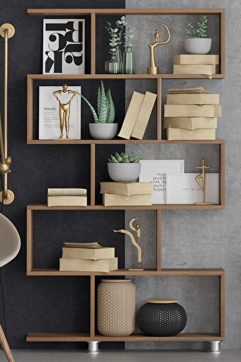 Decormet Nilüfer Kitaplık Ceviz. ürün görseli