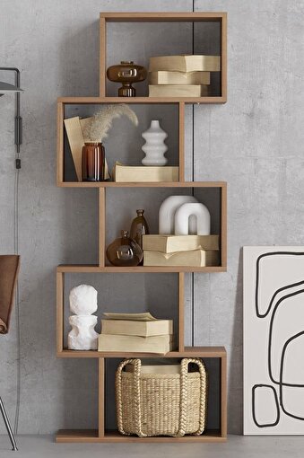 Decormet Meriç Kitaplık Ceviz. ürün görseli