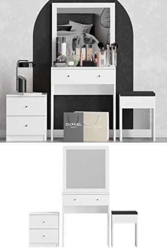 Decormet Nice Makyaj Masası Beyaz. ürün görseli