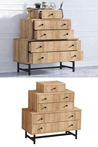 Decormet Tata Şifonyer Safir Meşe. ürün görseli