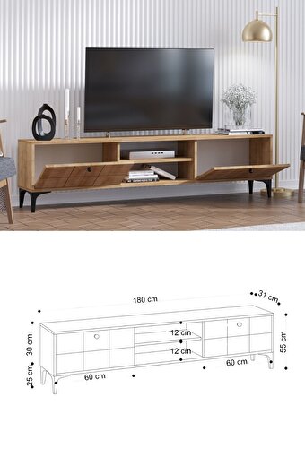 Decormet Hera Tv Sehpası Safir Meşe. ürün görseli