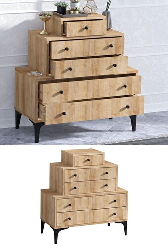 Decormet Gobi Şifonyer Safir Meşe. ürün görseli