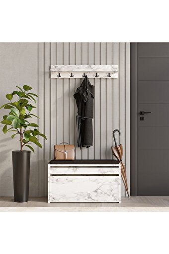 Decormet Bobby Ayakkabılık Carrara Marble. ürün görseli