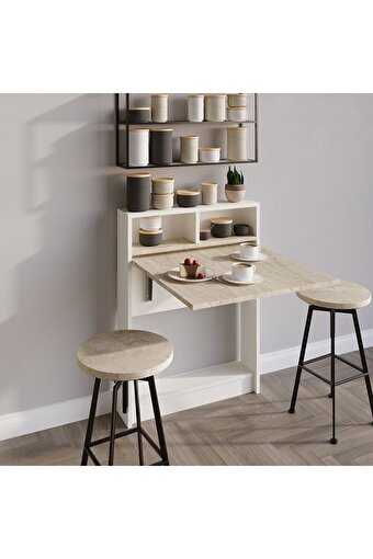 Decormet Bracked Çok Fonksiyonlu Masa Travertine. ürün görseli
