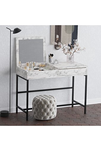 Decormet Linda Makyaj Masası Carrara Marble. ürün görseli