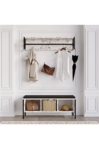 Decormet Shana Ayakkabılık Carrara Marble. ürün görseli
