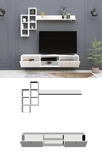 Decormet Eclipse Tv Ünitesi Beyaz. ürün görseli