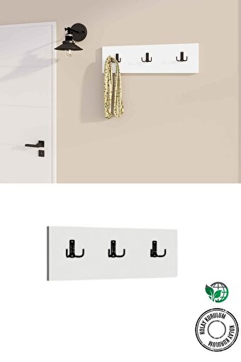 Decormet 3Lü Askılık Beyaz. ürün görseli
