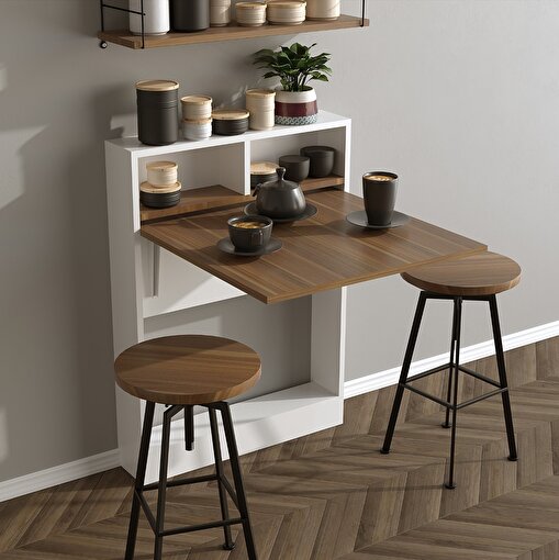 Decormet Bracked Çok Fonksiyonlu Masa Ceviz. ürün görseli