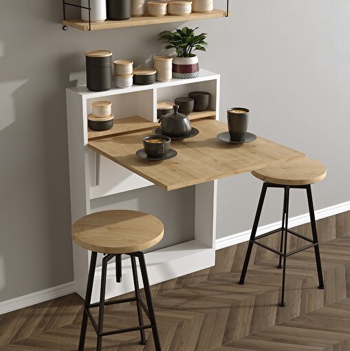 Decormet Bracked Çok Fonksiyonlu Masa Safir Meşe. ürün görseli