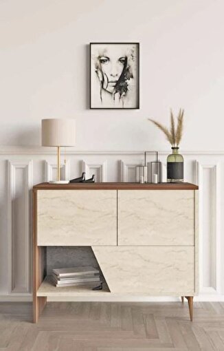 Decormet Gwen Konsol Ceviz - Traverten. ürün görseli