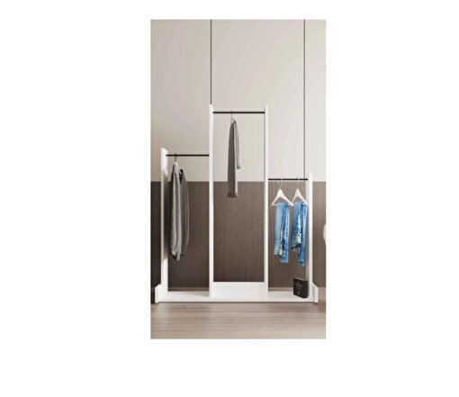 Decormet Salvitor 3lü Elbise Askısı Beyaz. ürün görseli