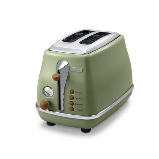 Delonghi CTOV 2103.GR Icona Vintage Yeşil Ekmek Kızartma Makinesi. ürün görseli