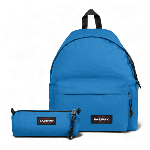 Eastpak Benchmark Single Bubble Blue Kalem Çantası ve Padded Pak'r Okul Sırt Çantası Set. ürün görseli