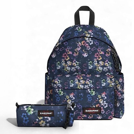 Eastpak Benchmark Single Flora Fade Navy Kalem Çantası ve Padded Pak'r Okul Sırt Çantası Set. ürün görseli
