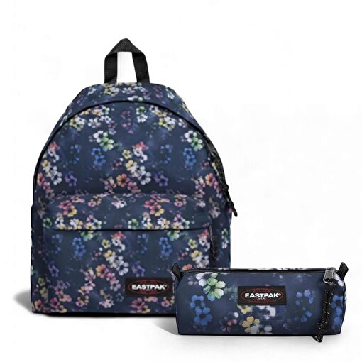 Eastpak Benchmark Single Flora Fade Navy Kalem Çantası ve Padded Pak'r Okul Sırt Çantası Set. ürün görseli