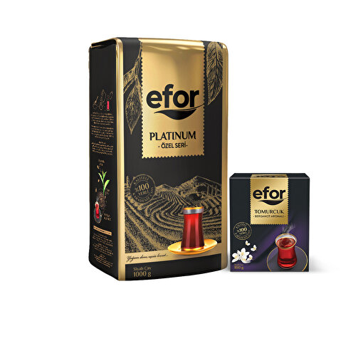 Efor Platinum 1000 gr-Efor Bergamot Aromalı Tomurcuk Çay Dökme Çay 100gr-Set. ürün görseli