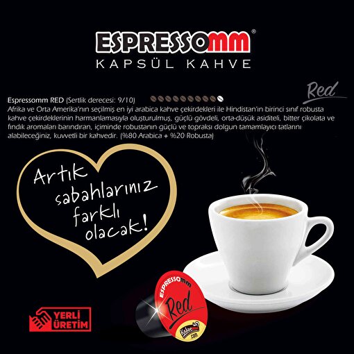 Espressomm Red Nespresso Compatible Coffee Capsul . ürün görseli