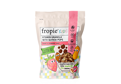 Picture of Fropie Vitamin Granola With Quinoa Pops - Peanut & Strawberry Cubes