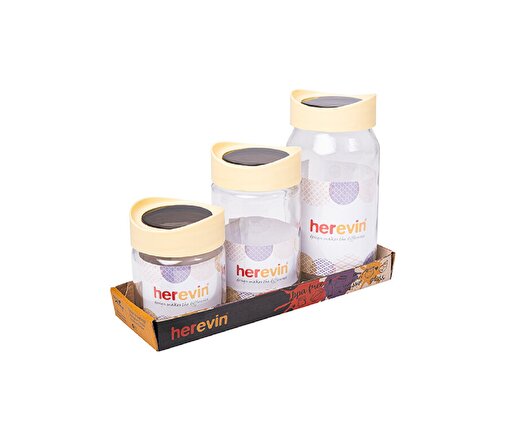 Herevin 149378-482 Kavanoz Seti 3'lü (425-660-1000 ml). ürün görseli