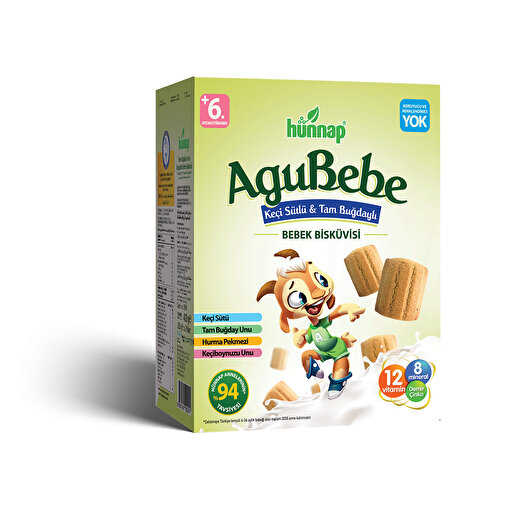 Hünnap Agu Bebe Tam Buğday Unlu Keçi Sütlü Bebek Bisküvisi 400 GR. ürün görseli