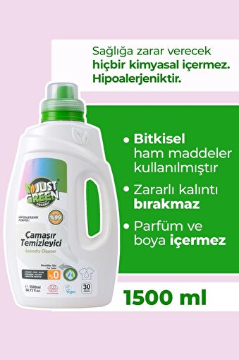 Just Green Organic Renkliler İçin Çamaşır Deterjanı 1500 ML. ürün görseli